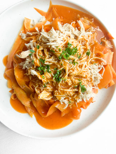 Monday (1/20): Buffalo Chicken Alfredo with Sweet Potato Pasta (Gluten ...