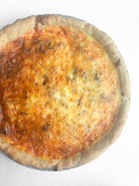 Pimento Cheese, Smoked Gouda and Candied Bacon Quiche with a Gluten-Free Crust (Gluten-Free)